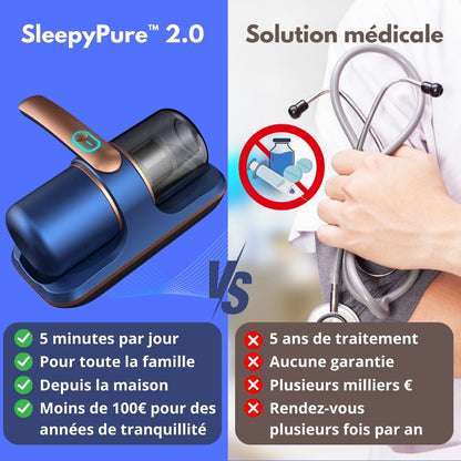 Aspirateur SleepyPure™ 2.0 - une solution efficace et facile contre les acariens